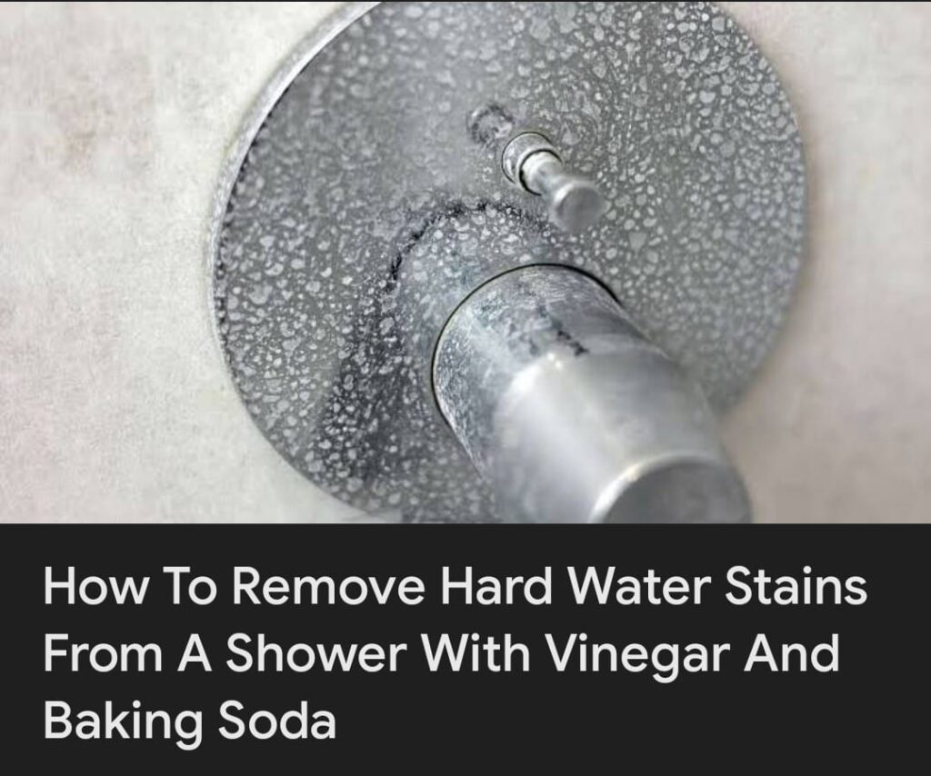 Remove Hard Water Stain From A Shower With Vinegar And Baking Soda
