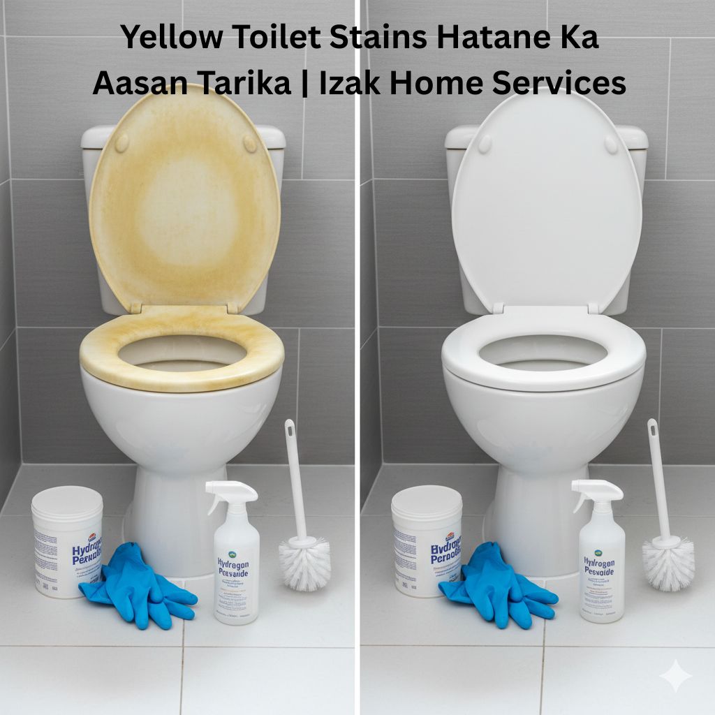 Yellow Toilet Stains Hatane Ka Aasan Tarika | Izak Home Services
