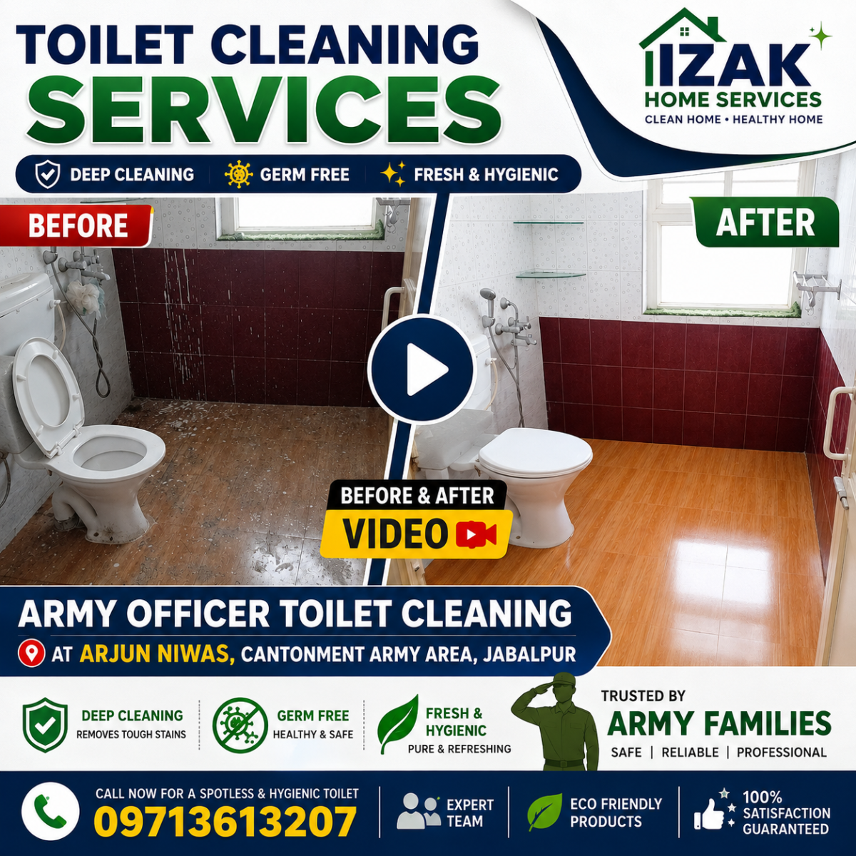 7 Amazing Home Deep Cleaning Results Near Arjun Niwas Cantonment | Izak Home Services