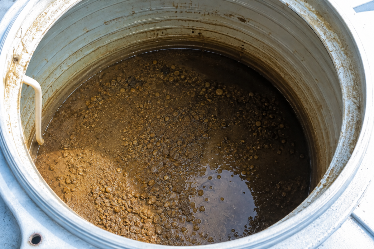 Sludge build up inside water tank