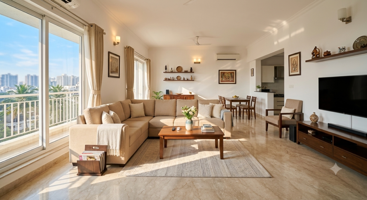 • Living room deep cleaning in Jabalpur home