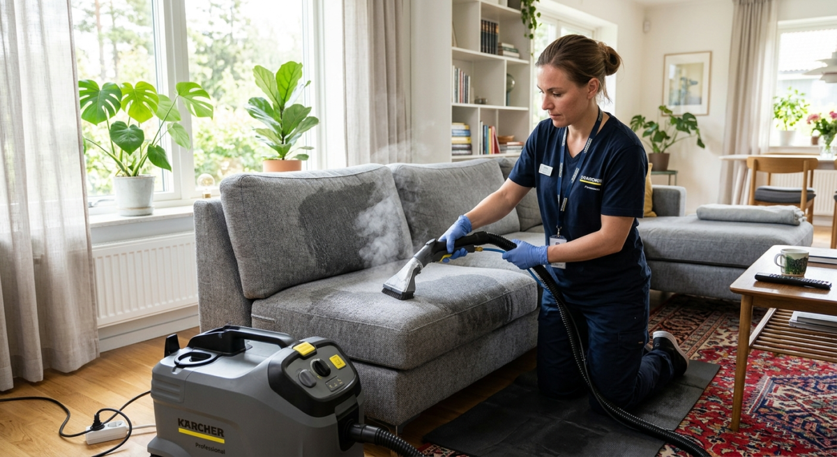 Before and after sofa stain removal Jabalpur